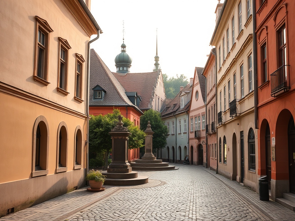 Widok na Garwolin ulicami miasta w 2001 roku, ukazujący ówczesną infrastrukturę i architekturę